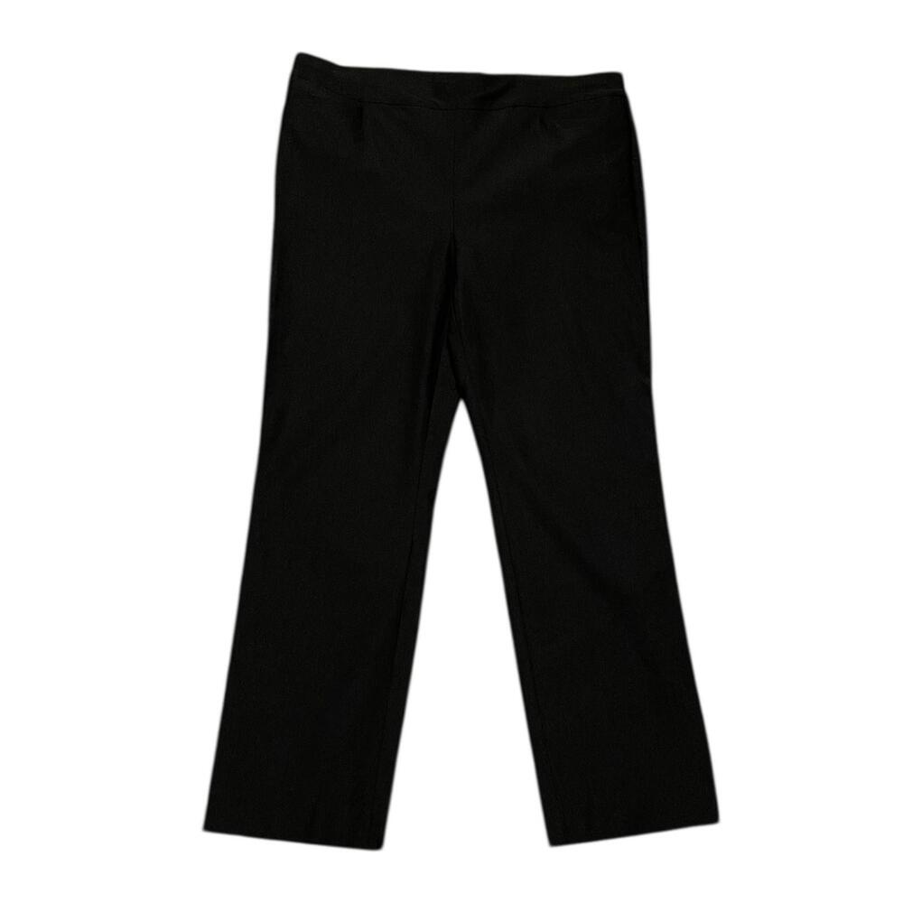 Chico’s Black Straight Leg Dress Pants Women’s Size 3R 16-18 Stretch